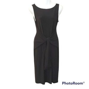 Norma Kamali Tie Front Black Dress sz m